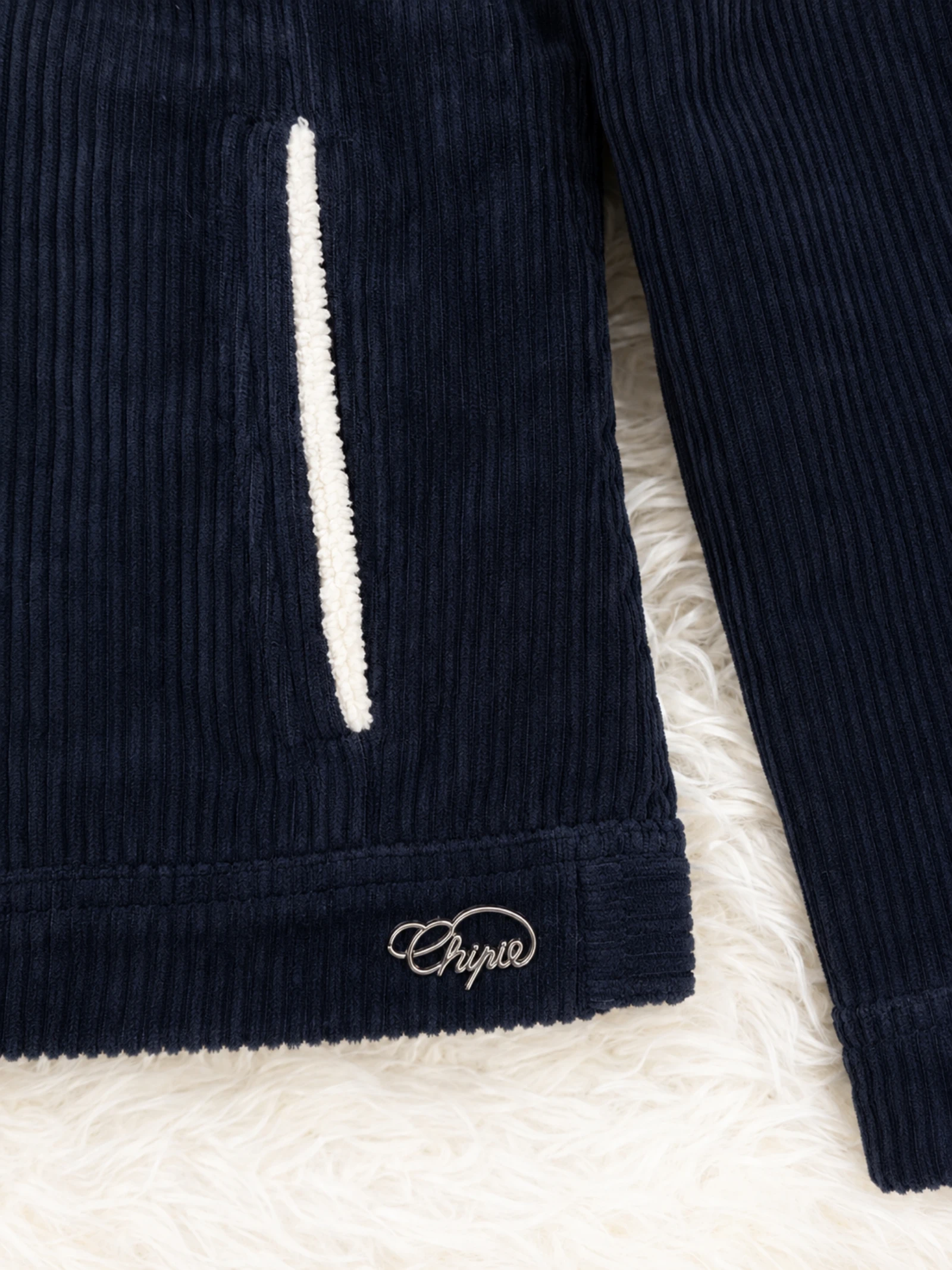 Chipie ribbed velvet jacket lined with sherpa XS 12 years 👒 – photo 4